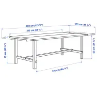 Masă de bucătărie fixă Ikea Nordviken PAL/ Black photo 4