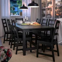 Masă de bucătărie fixă Ikea Nordviken PAL/ Black photo 5