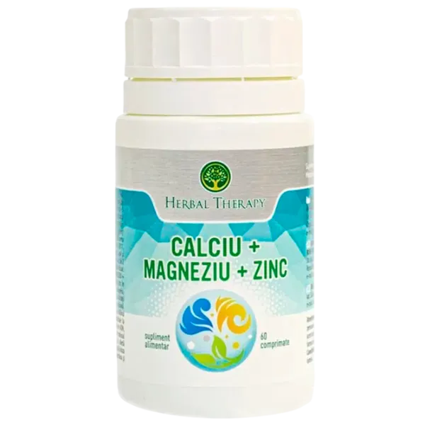 Vitamine și minerale Herbal Therapy Ca+Mg+Zn 60 photo 1 Vitamine și minerale Herbal Therapy Ca+Mg+Zn 60 photo 1
