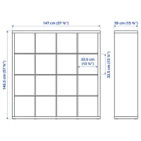 Стеллаж Ikea Kallax 147 x 147 x 39см cm / ЛДСП / Выбеленный дуб photo 2