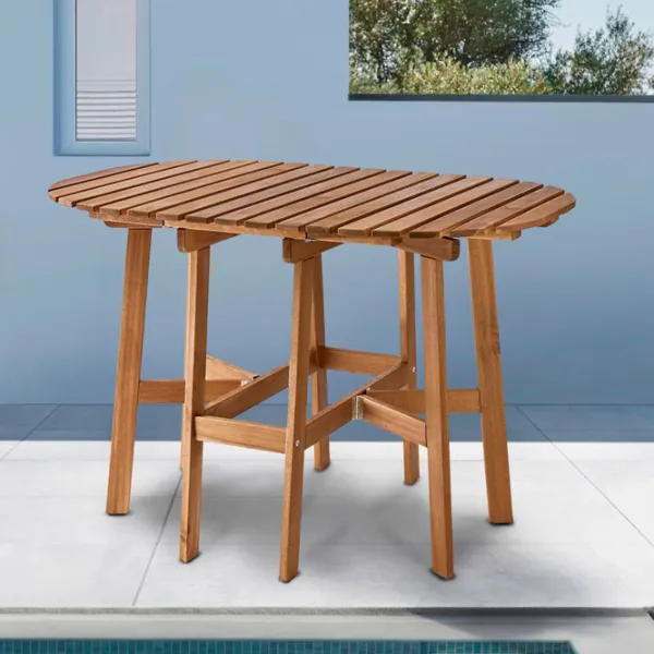 Masă de bucătărie extensibilă Ikea Askholmen masiv de acacia/ Brown photo 4