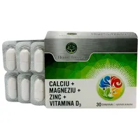 Vitamine și minerale Herbal Therapy Calciu + Magneziu + Zinc + Vitamina D3 30 photo 3
