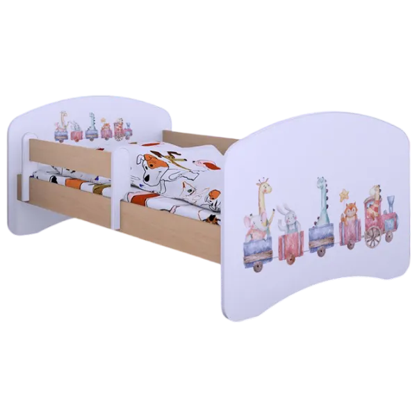 Pat pentru copii Happy Babies Happy Pastel Animals L07 90 x 190 cm / Placa / Light Pear photo 1 Pat pentru copii Happy Babies Happy Pastel Animals L07 90 x 190 cm / Placa / Light Pear photo 1