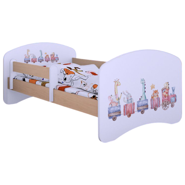 Pat pentru copii Happy Babies Happy Pastel Animals L07 90 x 190 cm / Placa / Light Pear photo 1 Pat pentru copii Happy Babies Happy Pastel Animals L07 90 x 190 cm / Placa / Light Pear photo 1