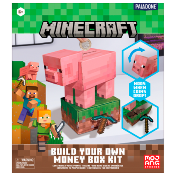 Копилка Paladone Pig Build Your Own Money Box Kit PP14535MCF Minecraft / Разноцветный Розовый photo 1