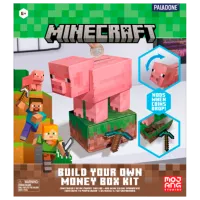 Копилка Paladone Pig Build Your Own Money Box Kit PP14535MCF Minecraft / Разноцветный Розовый
