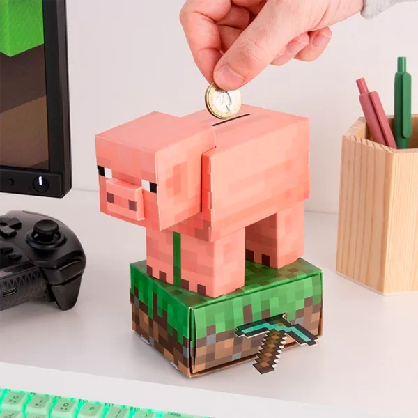 Копилка Paladone Pig Build Your Own Money Box Kit PP14535MCF Minecraft / Разноцветный Розовый photo 2