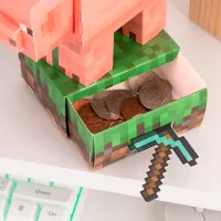 Pușculiță Paladone Pig Build Your Own Money Box Kit PP14535MCF Minecraft / Multicolor Pink photo 3