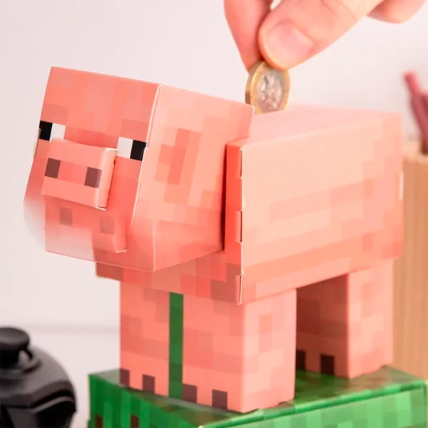 Копилка Paladone Pig Build Your Own Money Box Kit PP14535MCF Minecraft / Разноцветный Розовый photo 4