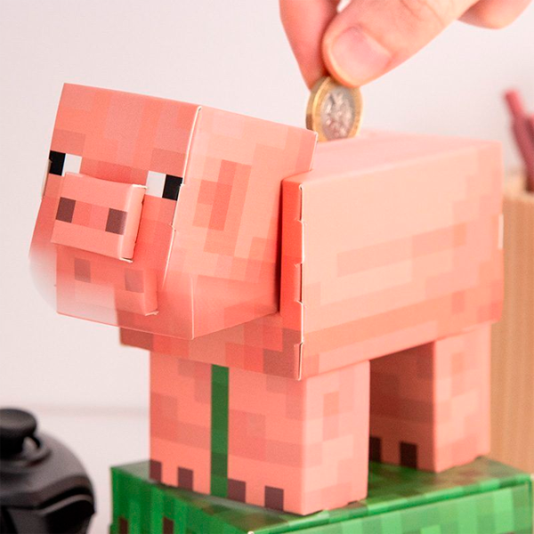 Копилка Paladone Pig Build Your Own Money Box Kit PP14535MCF Minecraft / Разноцветный Розовый photo 4