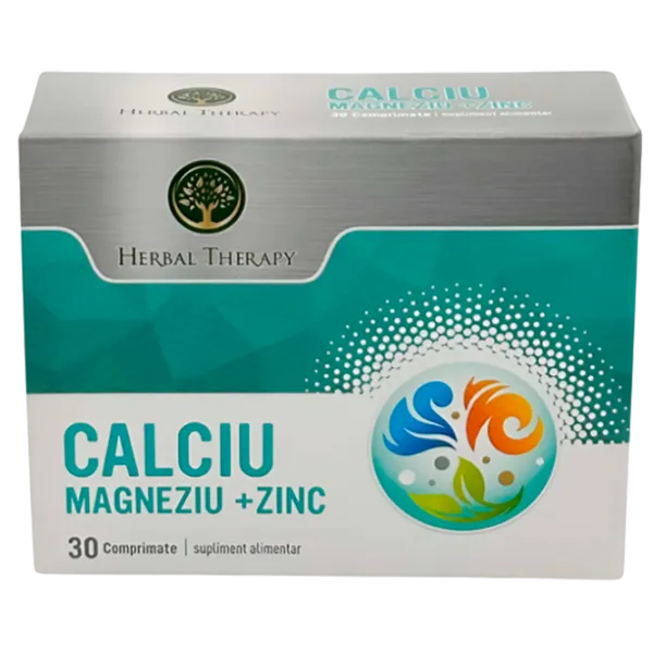 Vitamine și minerale Herbal Therapy Calciu + Magneziu + Zinc 30 photo 1 Vitamine și minerale Herbal Therapy Calciu + Magneziu + Zinc 30 photo 1