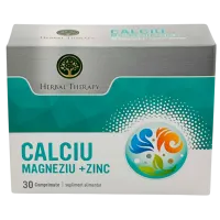 Vitamine și minerale Herbal Therapy Calciu + Magneziu + Zinc 30