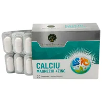 Vitamine și minerale Herbal Therapy Calciu + Magneziu + Zinc 30 photo 2
