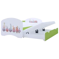 Pat pentru copii Happy Babies Happy Pastel Animals 80 x 160 cm / PVC / Green