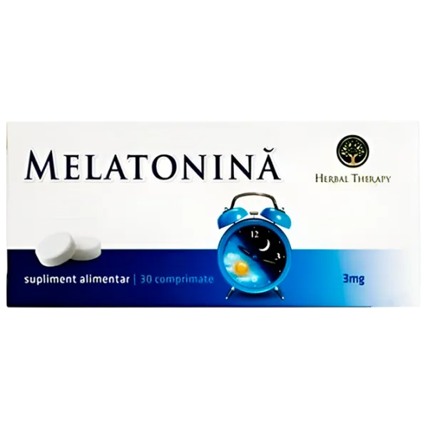 Supliment alimentar Herbal Therapy Melatonină 30 photo 1 Supliment alimentar Herbal Therapy Melatonină 30 photo 1