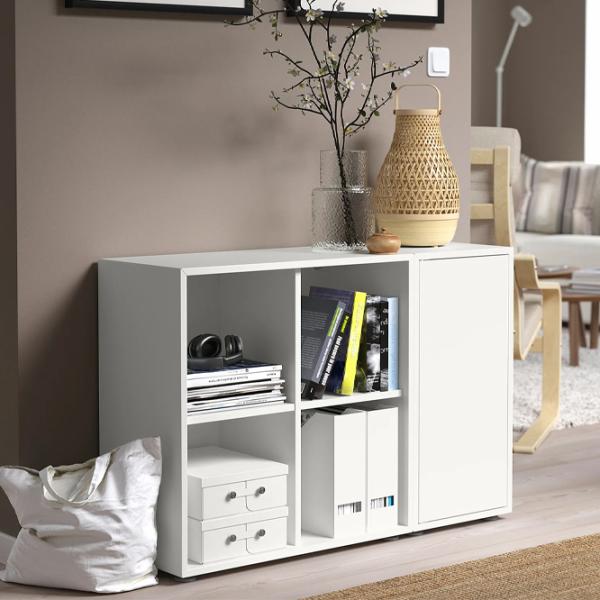 Стеллаж Ikea Eket 72 x 105 x 35см cm / ЛДСП / White photo 4