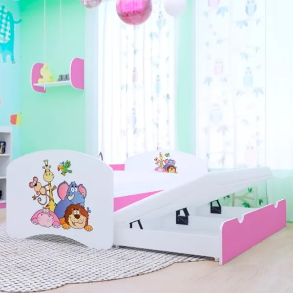 Детская кровать Happy Babies Happy Safari 90 x 180 см / ПВХ / Розовый photo 1 Детская кровать Happy Babies Happy Safari 90 x 180 см / ПВХ / Розовый photo 1