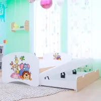 Детская кровать Happy Babies Happy Safari 90 x 180 см / ПВХ / Светлая груша