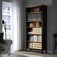 Etajeră Ikea Hemnes 197 x 90 x 37 cm / Masiv / Dark Brown photo 3