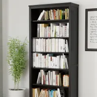Стеллаж Ikea Hemnes 197 x 90 x 37см cm / Массив / Темно Коричневый photo 3