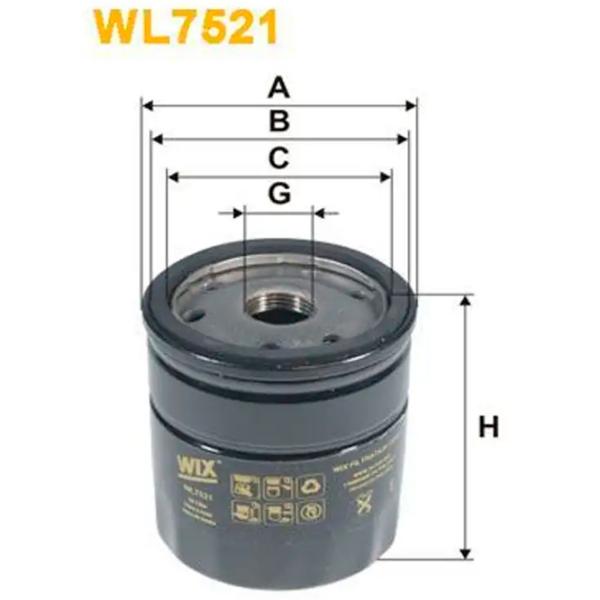Масляный фильтр Wix Filters WL7521 WX-WL7521 photo 2