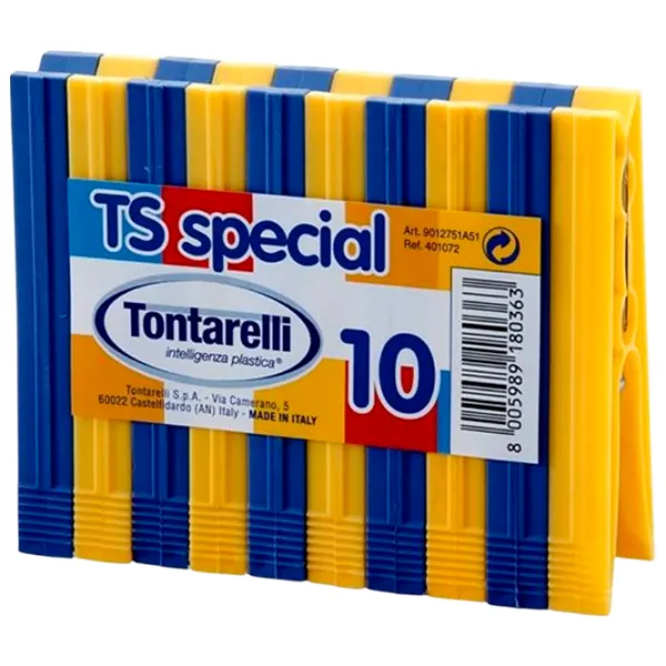 Набор прищепок Tontarelli 34800 Синий Желтый / 10 photo 1