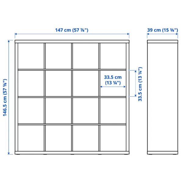 Стеллаж Ikea Kallax 147 x 147 x 39см cm / ЛДСП / White photo 2