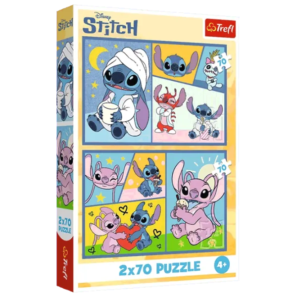 Puzzle Trefl There's no boredom with Stitch 4+/ Количество деталей: 140 photo 1