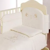 Барьер для кроватки Italbaby "Love" Кремовый / Хлопок