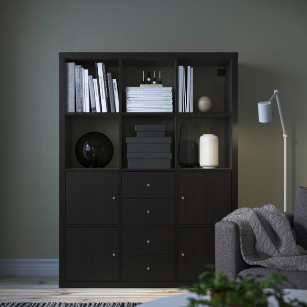 Стеллаж Ikea Kallax 147 x 112 x 39см cm / ЛДСП / Темно Коричневый photo 3