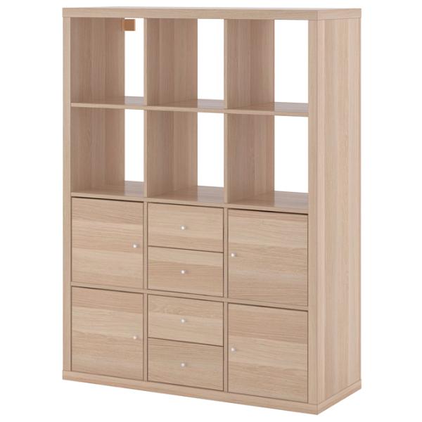 Стеллаж Ikea Kallax 147 x 112 x 39см cm / ЛДСП / Выбеленный дуб photo 1
