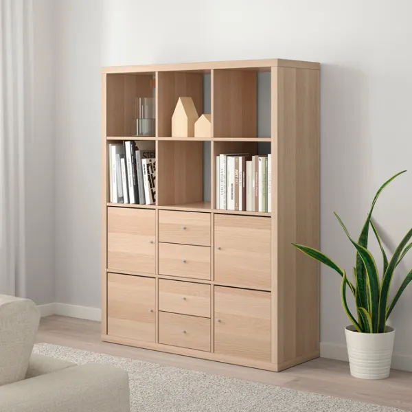 Стеллаж Ikea Kallax 147 x 112 x 39см cm / ЛДСП / Выбеленный дуб photo 3
