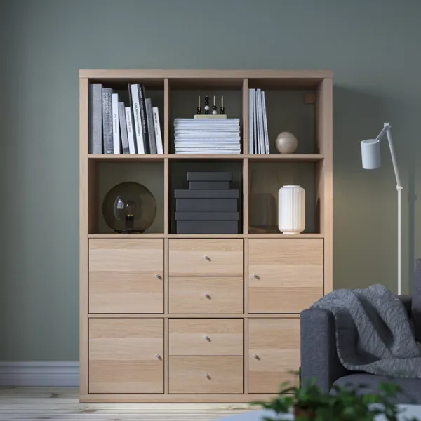 Стеллаж Ikea Kallax 147 x 112 x 39см cm / ЛДСП / Выбеленный дуб photo 4