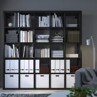 Стеллаж Ikea Kallax 182 x 182 x 39см cm / ЛДСП / Темно Коричневый photo 3
