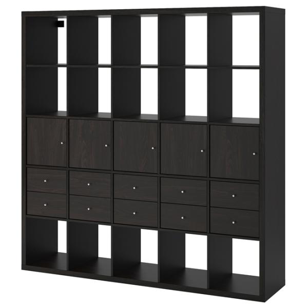 Стеллаж Ikea Kallax 182 x 182 x 39см cm / ЛДСП / Темно Коричневый photo 1