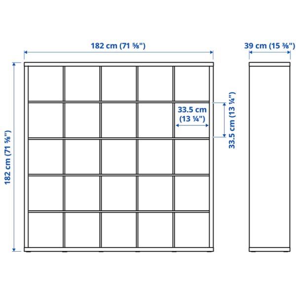 Стеллаж Ikea Kallax 182 x 182 x 39см cm / ЛДСП / Темно Коричневый photo 2