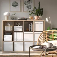 Стеллаж Ikea Kallax 147 x 112 x 39см cm / ЛДСП / Выбеленный дуб photo 4