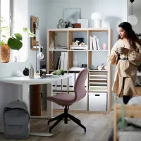 Стеллаж Ikea Kallax 147 x 112 x 39см cm / ЛДСП / Выбеленный дуб photo 5