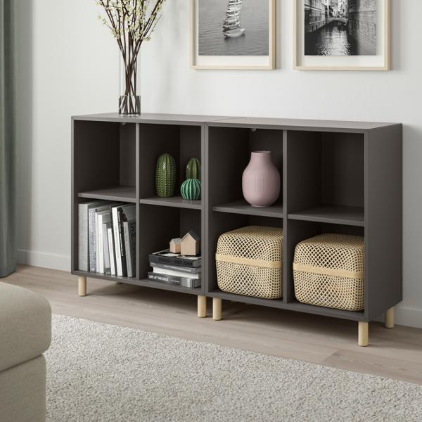 Etajeră Ikea Eket 80 x 140 x 35 cm / PAL / Dark Gray photo 2