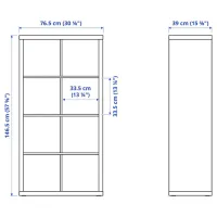 Стеллаж Ikea Kallax 147 x 77 x 39см cm / ЛДСП / Темно Коричневый photo 2