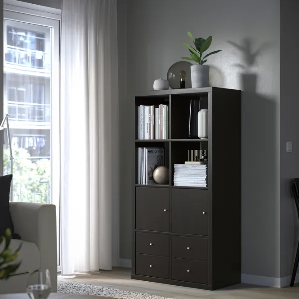 Стеллаж Ikea Kallax 147 x 77 x 39см cm / ЛДСП / Темно Коричневый photo 3