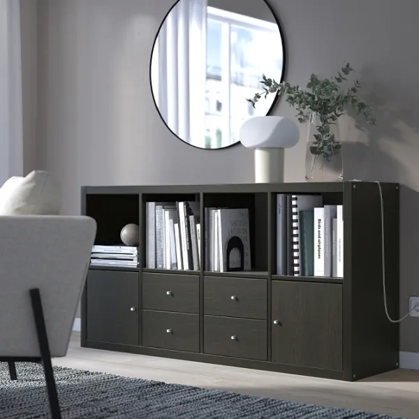 Стеллаж Ikea Kallax 147 x 77 x 39см cm / ЛДСП / Темно Коричневый photo 5