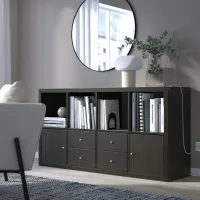 Стеллаж Ikea Kallax 147 x 77 x 39см cm / ЛДСП / Темно Коричневый photo 5