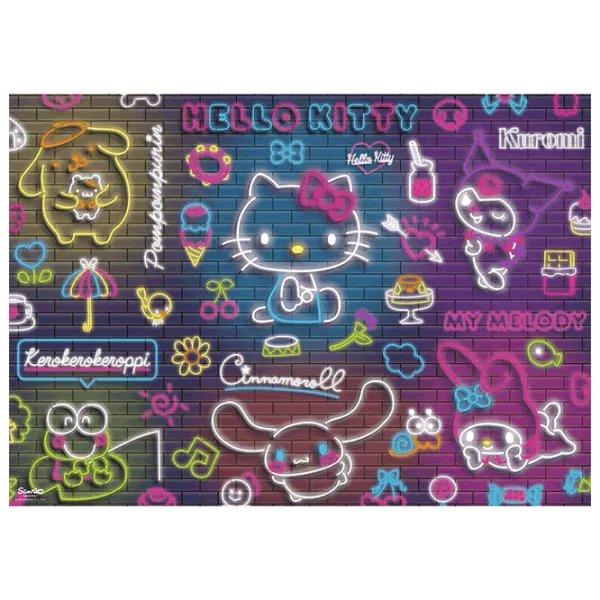Puzzle Trefl Neon Hello Kitty 10+/ Numărul de piese: 500 photo 2