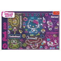 Puzzle Trefl Neon Hello Kitty 10+/ Numărul de piese: 500 photo 3