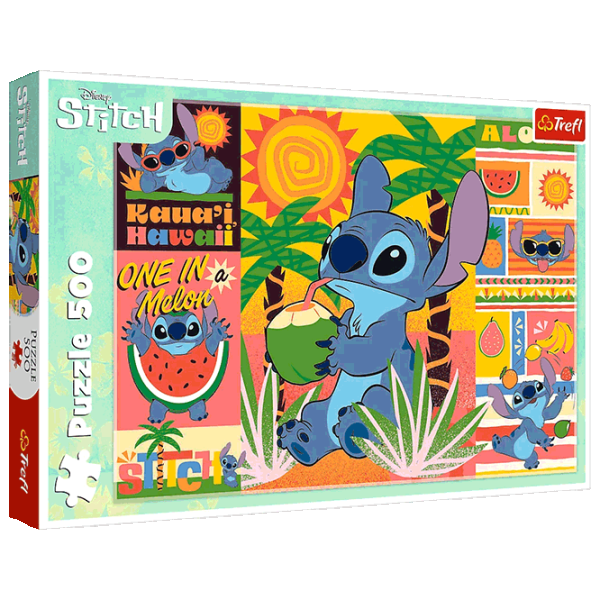 Puzzle Trefl Holidays with Stitch 10+/ Количество деталей: 500 photo 1