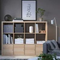 Стеллаж Ikea Kallax 112 x 147 x 39см cm / ЛДСП / Выбеленный дуб photo 7