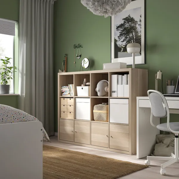 Стеллаж Ikea Kallax 112 x 147 x 39см cm / ЛДСП / Выбеленный дуб photo 9