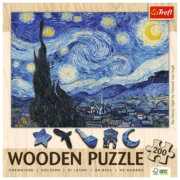 Puzzle Trefl The Starry Night 9+/ Numărul de piese: 200 photo 2