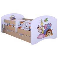 Детская кровать Happy Babies Happy Safari L08 90 x 190 см / ПВХ / Светлая груша